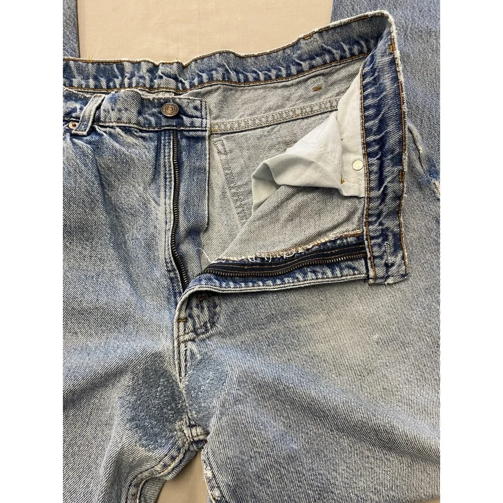 Vintage Levi Strauss 505 Orange Tab Thrashed Repaired Levi's Jeans‎ Made in USA